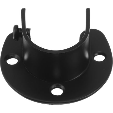 Support à bride ronde en acier inoxydable noir MAGICLULU pour tringles de penderie et barres de rideau de douche de camping-car avec stabilité (1/5)