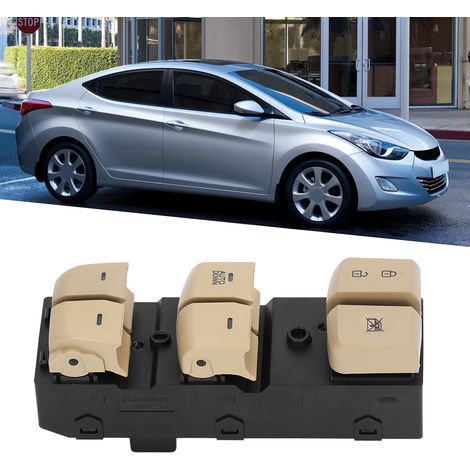 Fensterheberschalter Fahrerseite für Hyundai Elantra 2011–2015, Modell 93570 3X000, Schwarzes ABS (1/5)