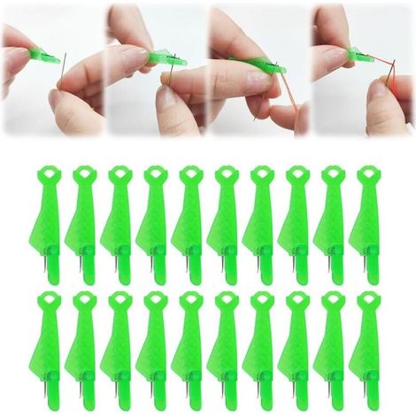 2024 Nouveaux accessoires de couture Enfile-aiguille à coudre Machine à coudre Enfile-aiguille en plastique bricolage, Enfile-aiguille à coudre pour l'artisanat de couture à la main et de quilting (20 (1/5)