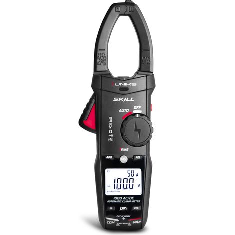 UNIKS SKILL Pinza Amperometrica 1000A AC/DC TRMS: Misurazioni Automatiche e Visualizzazione in Tempo Reale