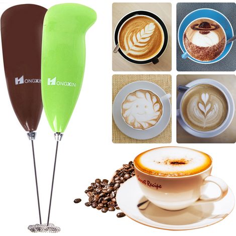 Automatischer elektrischer Milchaufschäumer für Bulletproof Coffee und Matcha, Schneebesen aus Edelstahl, Mini-Getränkemixer mit Batteriebetrieb (1/5)