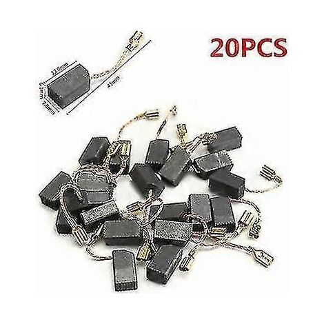 6 à 20 balais de charbon de rechange (paquet de 20, 6x8x14 mm) compatibles avec les mini-perceuses, les meuleuses électriques et les outils rotatifs. (1/5)