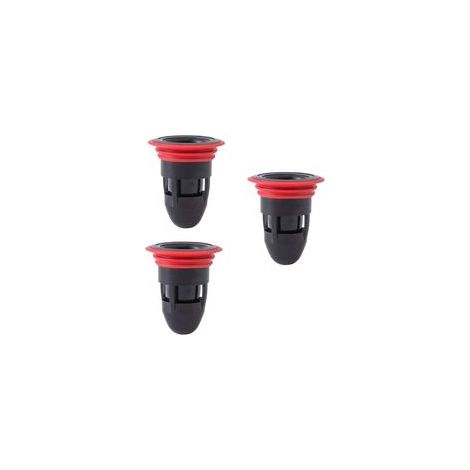 Scarico per pavimento doccia inodore, deodorante, anti-intasamento, a prova di riflusso, per drenaggio delle acque reflue, scarico a pavimento per bagno, cucina (3 pezzi (nero)) - Crezuo