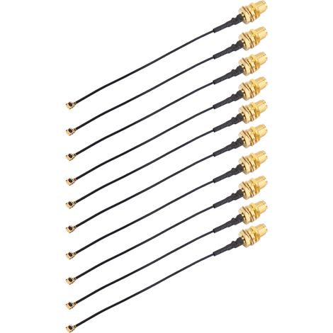 Lot de 10 câbles d'extension SMA vers IPX (U.FL) pour antenne, capteur de reconnaissance faciale, 10 cm (1/5)