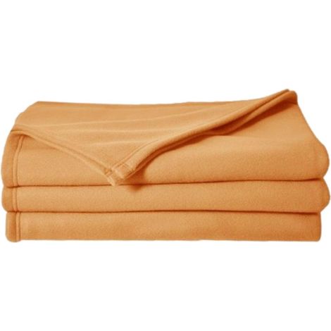 Couverture polaire 210 x 230 cm miel