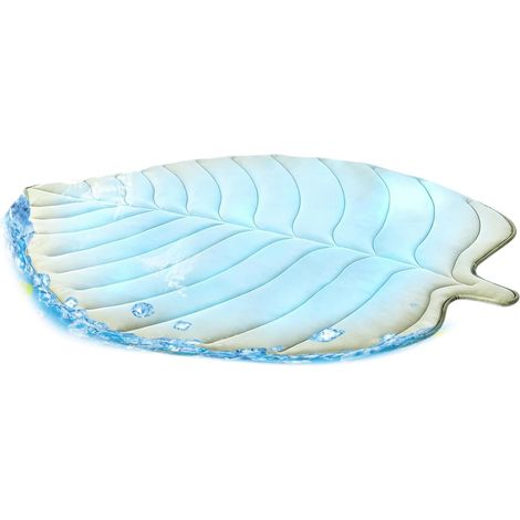 Alfombrilla refrescante para mascotas  Manta transpirable y refrescante  Alfombrilla suave, lavable y con forma de planta  Para suelo, sofá, jaula o transportín (1/5)