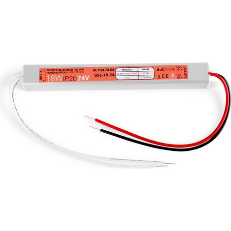 Alimentation LED extra plate 24V - 18W - IP20 (1/3)
