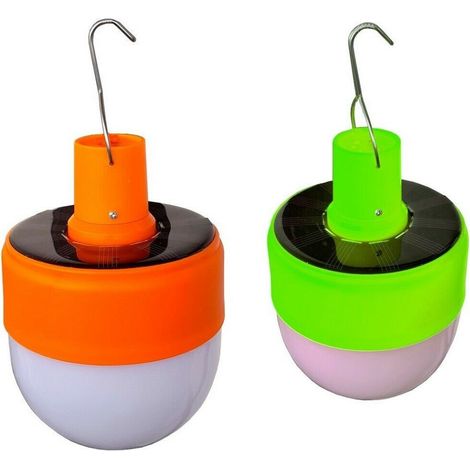 TRADE SHOP - Lampadina Lampada Luce Led Lampada Emergenza Campeggio Con Pannello Solare -