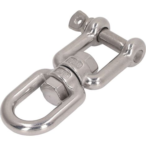 Manille à double mâchoire professionnelle robuste en acier inoxydable 304, dispositif de serrage pour corde d'escalade et balançoire, 10 mm / 0,39 po (1/5)