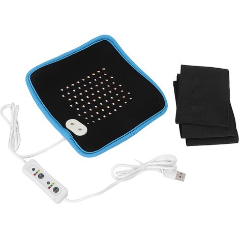 Ceinture Lumière Rouge 72 LED Infrarouge Thérapie Muscle Douleur Soulagement Chaleur Compresse Taille Minceur Bleu (1/5)