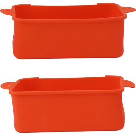 Silicone grease cup liners, 2 pieces, reusable drip tray, rear collector for hot plate (1/5)