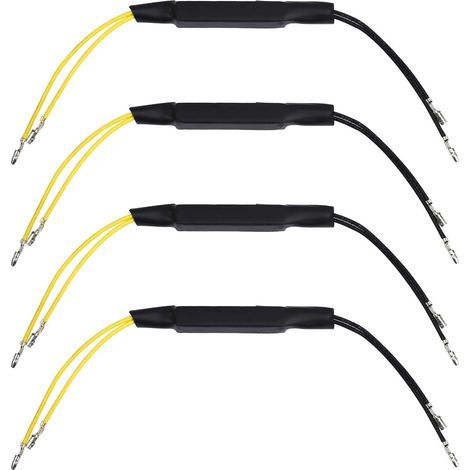 4 Pcs Moto LED Flasher 12V LED Moto Clignotant Indicateur Résistance Adaptateur pour Moto Auto Bicyclette Scooter Quad Cruiser Harley Kawasaki Yamaha Off Road (27W) (1/5)