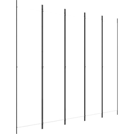 Biombo divisor de 5 paneles de tela blanco 250x220 cm vidaXL
