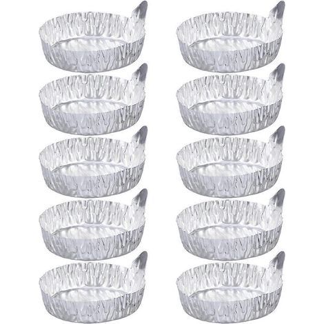 Set mit 10 kleinen Wiegeschalen aus Aluminium für Boote und Wiegebehälter. – 10 Stück – Silber (1/3)