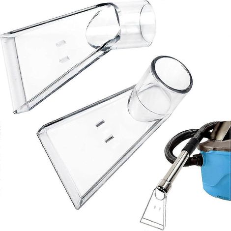 Lot de 2 têtes pivotantes pour nettoyeur de tapis, embout d'aspirateur transparent de 38 mm, tête pivotante pour aspirateur eau et poussière.
