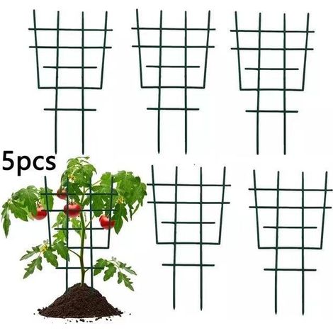 BDD Cinq plantes d'escalade de jardin en plastique soutenant les plantes soutient le pilier vigne stand de type t-Cadre fixe de type T (1/5)
