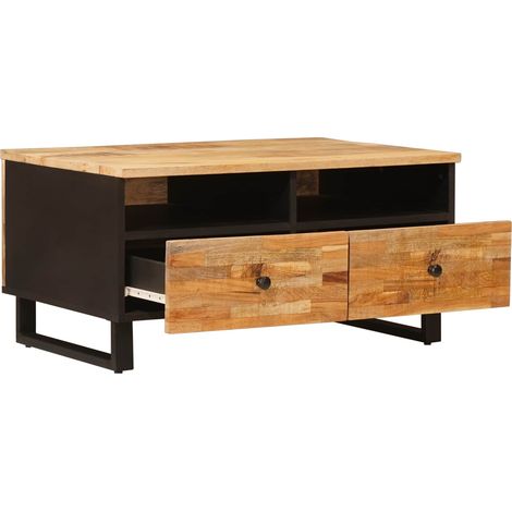 Table basse Marron 80 x 54 x 40 cm Bois de mangue massif (1/5)