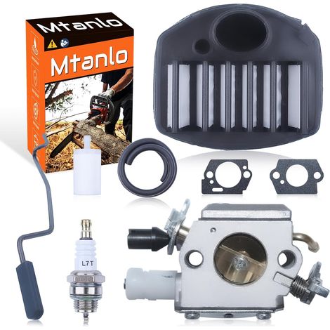 Kit de service de réglage du carburateur pour Husqvarna 359 357 357XP Jonsered CS2156 CS2159 tronçonneuse Zama C3-EL42 505203001 pièces de joints du levier des gaz du filtre à air (1/5)