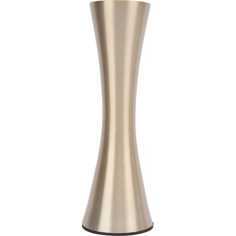 Vase à fleurs aluminium doré fin élancé élégant 17 cm (Ø 4.5 cm base 5.3 cm) centre de table mariage déco maison chambre salon bureau 1 pièce (1/5)