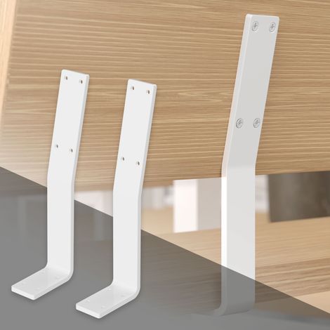 ML-Design 2x Soportes de Respaldo para Banco Industrial de Acero Blanco 345x90x50 mm Perfiles Metalicos Ángulo Ergonómico de Uso Universal Fácil Montaje Piezas de Atornillar para Camas y Sillas (1/5)