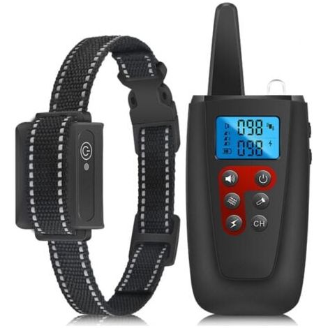 2-in-1-Hundetrainingshalsband, 1000 Meter – Anti-Bell-Halsband mit Fernempfänger, IP67 wasserdicht und wiederaufladbar (1/4)