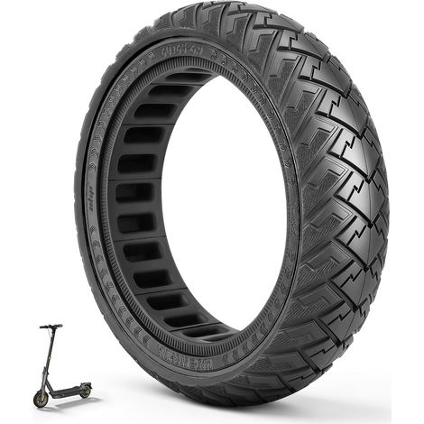 60/65-6,9 Pneu Plein pour Ninebot Max G2 G2D G2E G65 F3 F3 Pro Trottinette électrique pour Roue Arrière Uniquement, 10" Pneu Solide, Pneus de Rechange, Roues de Rechange Antidérapants (1/5)