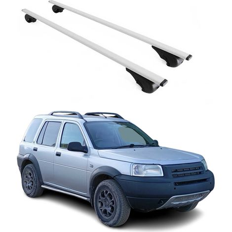 OMAC Dachträger Querträger für Land Rover Freelander I L314 1998-2006 – Abschließbar – Max. 75 kg – 2 Stangen Stahl Silber (1/5)