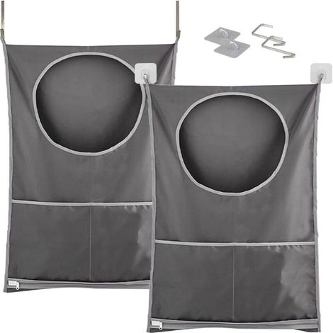 tissu Oxford Sac à Linge Hanging Grande Capacité Les Paniers De Rangement Suspendus Pour Ranger Des Vêtements Ou Des Jouets(2 pcs) (1/4)