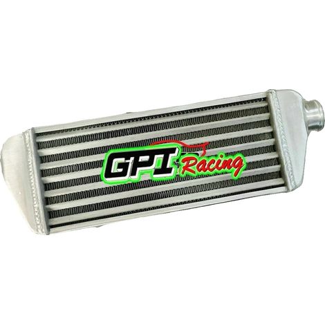 Intercooler Turbo, 13" x 5,5" x 2", Entrée 2,25", Sortie 2,25", Compatibilité Universelle, Tout Aluminium