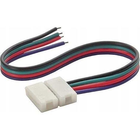 Conector para tiras LED RGB de 10 mm con cable (1/3)