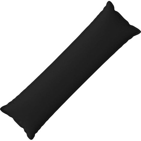 Cushion with Pillow HOUTEN Black 40 x 145 cm Faux Linen vidaXL (1/5)