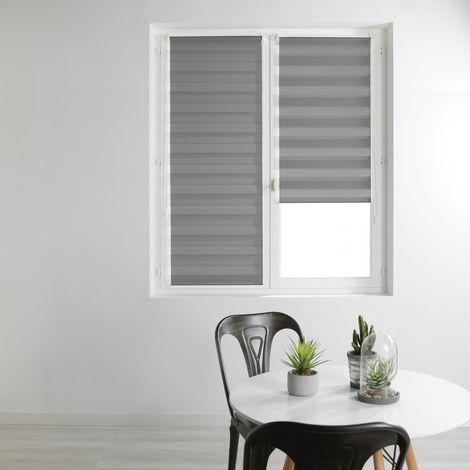 STORE ENROULEUR JOUR ET NUIT POLYESTER DAYNIGHT GRIS - 60x180cm - Gris (1/3)