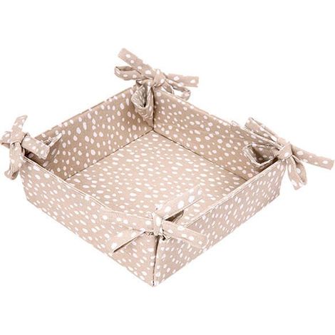 Dexam Sintra Recycled Cotton Spotted Bread Basket Stone