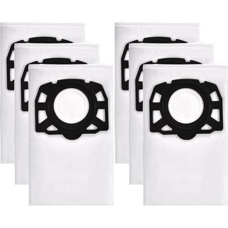 Lot de 6 Sacs Filtrants pour Aspirateur Pour Kärcher WD4, WD5, WD6, MV4, MV5, MV6 - Non-Tissé 487, Aspirateur Humide et Sec, Dimensions 42x49cm (1/5)