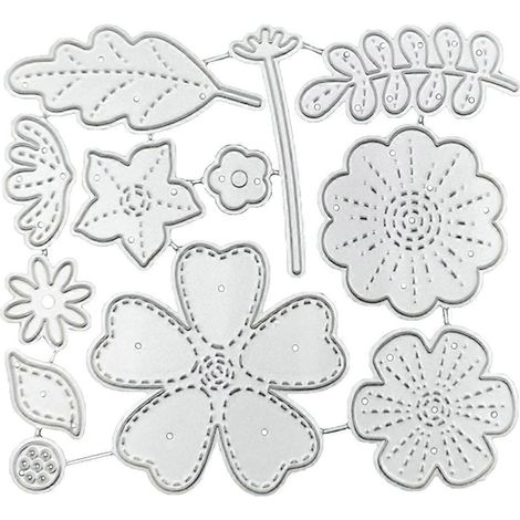 Découpe Métal Feuilles Fleurs - Poinçon pour Scrapbooking et Embossage (1/4)