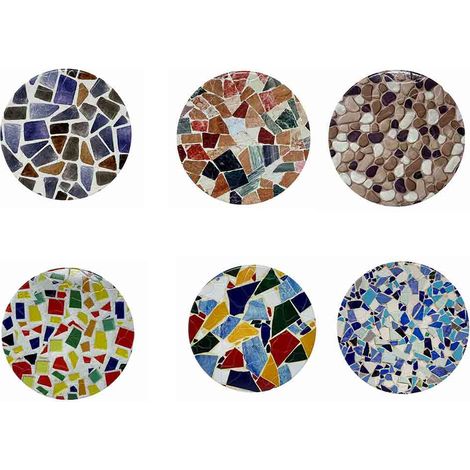 Sottopentola in Ceramica Stile maiolica poggia pentole padelle da Cucina Varie Fantasie Ø 20 cm (1/5)
