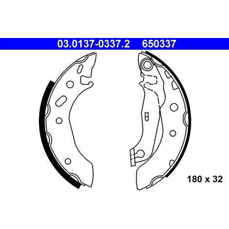 Jeu de mâchoires de frein ATE 03.0137-0337.2 FORD 1005960 1005970 1059500