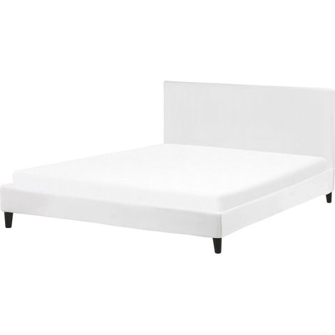 Bed Velvet FITOU 180 x 200 cm (EU Super King) White (1/5)