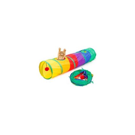Tunnel pliable pour chat, cachette, jeu interactif – (1/5)