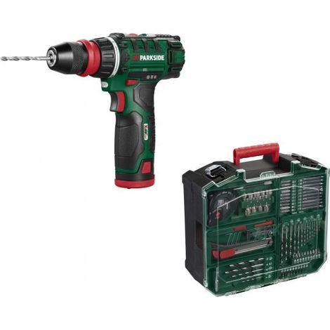 Set Avvitatore a Batteria 12V PARKSIDE PBSA 12 E4 con Caricatore 2 Batterie Valigetta e Accessori - Prodotto da Esposizione