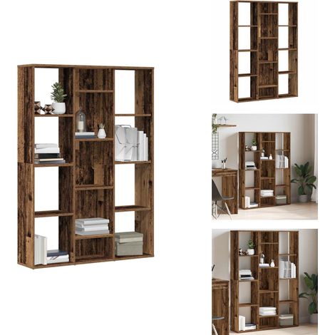 Séparateur de pièce/bibliothèque vieux bois 100x24x140 cm - Séparateur De Pièce - Séparateurs De Pièces - Armoire À Livres - Bibliothèque (1/5)