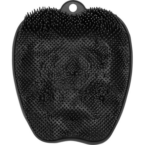Tapis de gommage pour pieds sous douche noir – Masseur plantaire anti-fatigue, améliore la circulation sanguine, soulage douleurs et pieds fatigués (1/5)