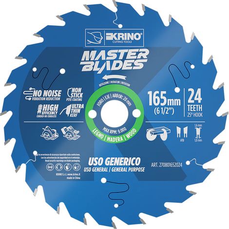LAMA CIRCOLARE PER LEGNO 'MASTER BLADES' ø 300 - 72 denti - KRINO