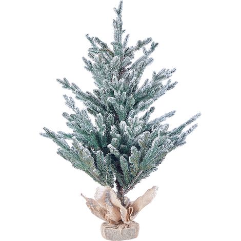 Árbol de Navidad artificial blanco nieve sintética 90 cm ramas con cable festividad Ringrose
