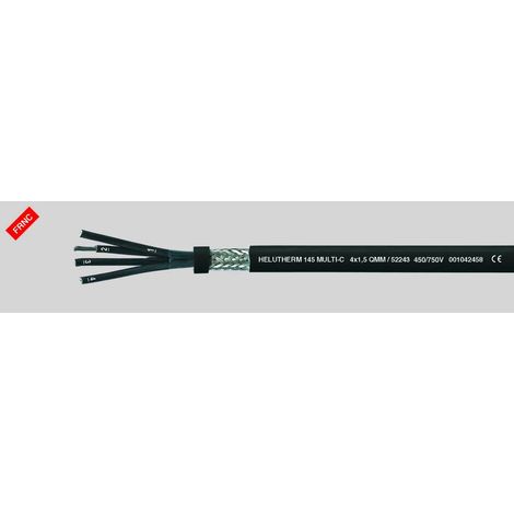 [NEUWERTIG] B-Ware Helukabel Helutherm 145 Multi C Hochtemperaturleitung 3 X 0.50 Mm² Schwarz