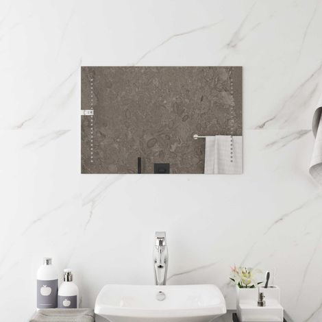 vidaXL Espejo de baño LED Transparente 60 x 40 cm vidrio templado (1/5)