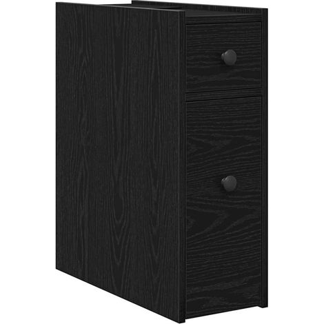 Maison Exclusive - Juego de muebles de baño Roble Negro 80 x 18 x