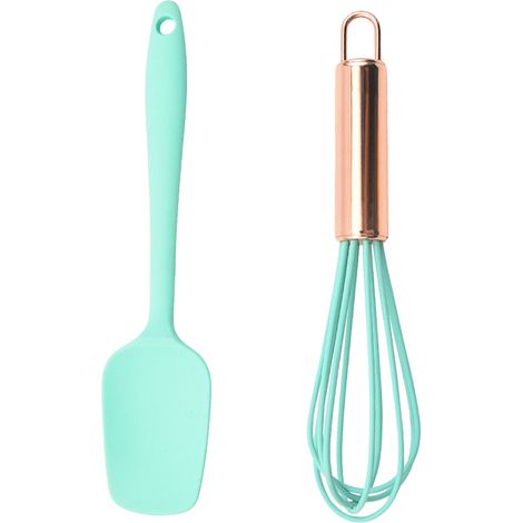 Ustensiles De Cuisine En Silicone - Ensemble De 2 Mini Outils Antiadhésifs Avec Trou De Suspension - Pour Enfants - Lot De 8 Pièces (1/5)