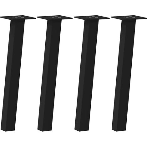 Maison Exclusive - Couchtischbeine 4 Stk. Schwarz 42 cm Stahl