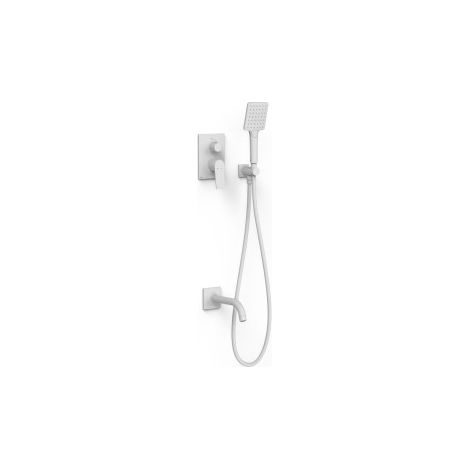 Kit mitigeur encastré 2 voies Rapid‑box pour baignoire et douche Project Blanc mat - TRES 22138007BM